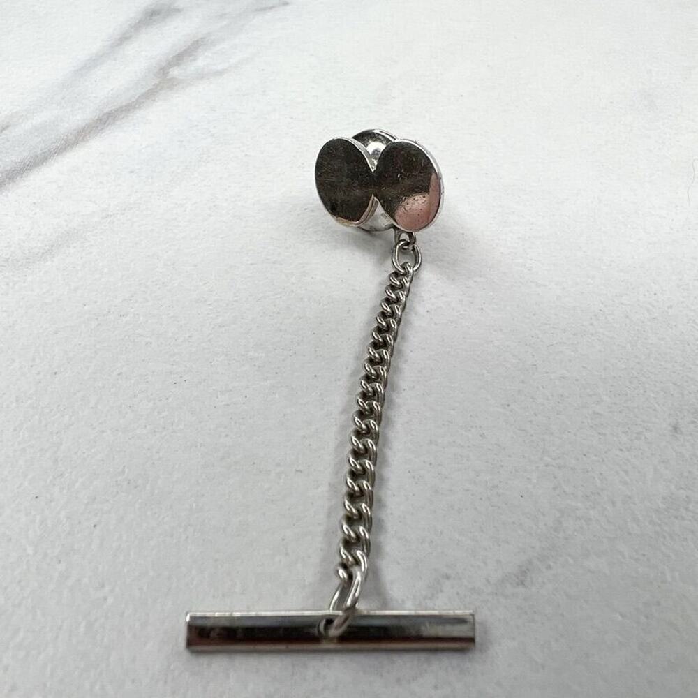 Vintage Silver Tone Infinity Lapel Tie Tack Pin
